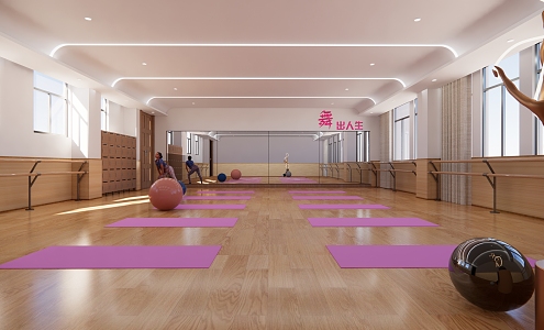 Modern Yoga Dance Studio 3d model