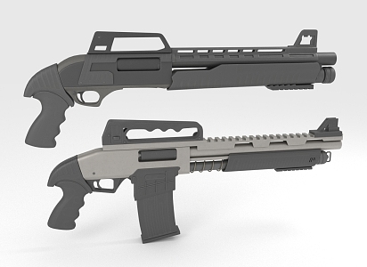 Shotgun Firearms Long Range Weapon 3d model