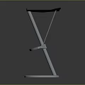 Modern Bar Stool With Black Seat Metal Frame And Illuminated Base