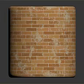 Cylindrical Brick Vessel With Brown Beige Texture Worn Surface And Reflective Base On Black Background 3d model