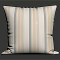 Soft Striped Decorative Pillow With Pastel Gray Pink And White Colors For Home Living
