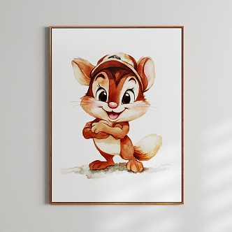 Modern Children's Cartoon Hanging Painting Decorative Painting 3d model