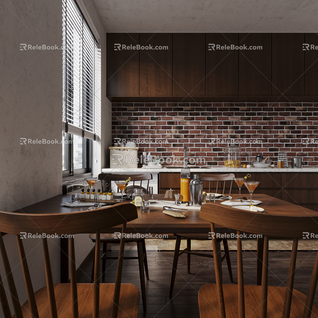 INDUSTRIAL LOFT RESTAURANT KITCHEN 3d model