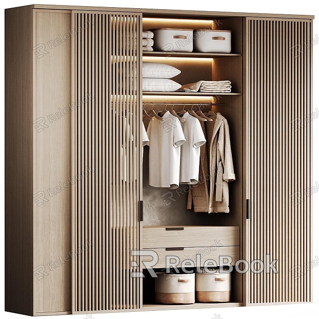 Modern Wardrobe Wardrobe Wooden Wardrobe sliding door model