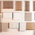 Window Blinds In Various Styles And Materials For Home Decoration 3d model