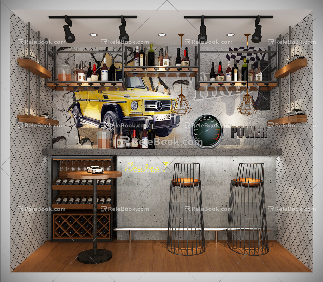 INDUSTRIAL LOFT BAR 3d model