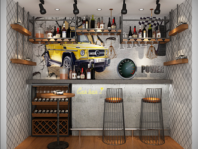 INDUSTRIAL LOFT BAR 3d model