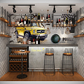 INDUSTRIAL LOFT BAR 3d model