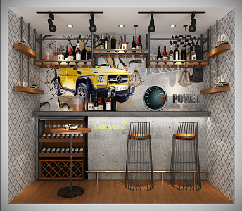 INDUSTRIAL LOFT BAR 3d model