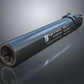 Black Cylindrical Military Weapon Frag Grenade With Metal Fuse And Label