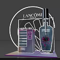 Lancome Perfume Retail Display Stand Commercial Equipment With LED Lights And Purple Pink Elements