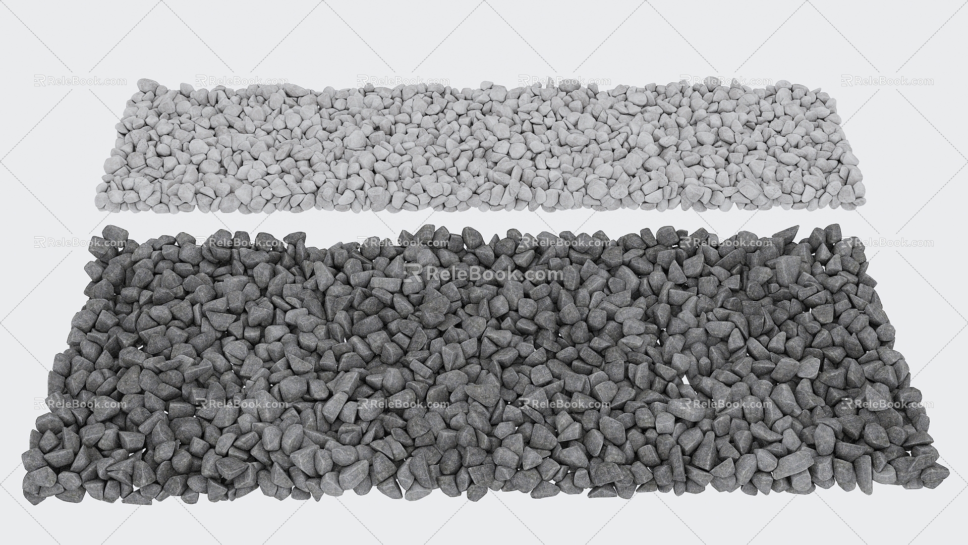 stone pebbles 3d model