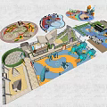 Creative Children's Play Area Designs With Slides Climbing Structures And Colorful Layouts
