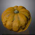 Fresh Bright Orange Round Pumpkin with Smooth Texture for Healthy Autumn Recipes