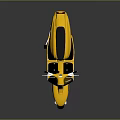 Yellow Classic Scooter With Black Seat And Vintage Design Features