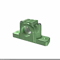 Green Mechanical Bearing Housing With Mounting Base And Inner Bearing