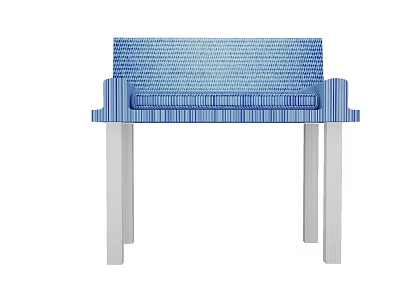 Stylish Blue Woven Leisure Chair With White Legs And Modern Design 3d model Stylish Blue Woven Leisure Chair With White Legs And Modern Design 3d model