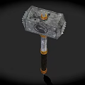 Sledgehammer Hammer Thor Hammer Medieval Hammer Tomahawk Cartoon Warhammer Hand-painted Warhammer Game Warhammer Low Face Number Low Mold Simple Mold Movie and TV Level 3d model