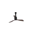 Modern Ceiling Air Conditioning Fan With Black Motor And Wooden Blades Design