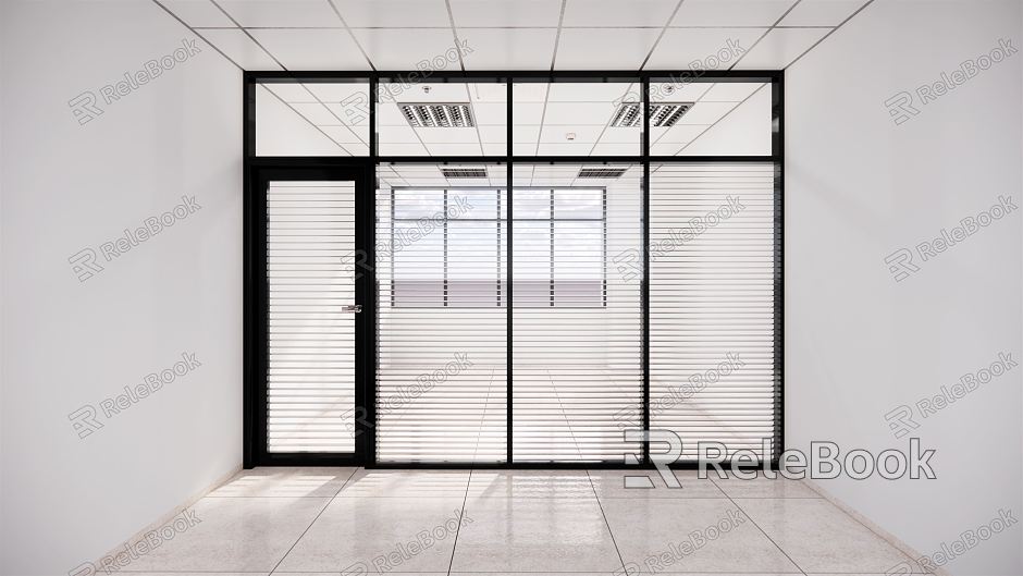 Modern venetian blinds shutter partition model