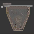 Industrial Platform Structure With Circular Floor And Cylindrical Towers