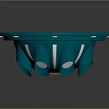 Biologically Inspired Blue Circular Device With Leaf Like Suspended Structure On Gray Background