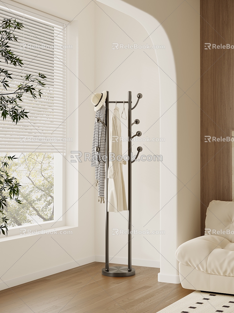 Modern Hanger Clothes Rod 3d model