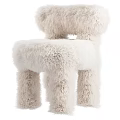 Plush Soft Faux Fur Leisure Chair With Modern Comfortable Seat Design