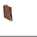 Wooden Display Shelf With Various Female Doll Figurines And Open Box