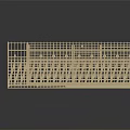 Wooden Building Model Structure with Framed Walls Roof Trusses and Standing Figure