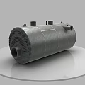 Industrial Metal Cylinder Tank With Holes And Connections For Industrial Use