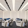 Modern Monitoring Room Interior With Multiple Monitor Screens And Large Data Display Dashboards