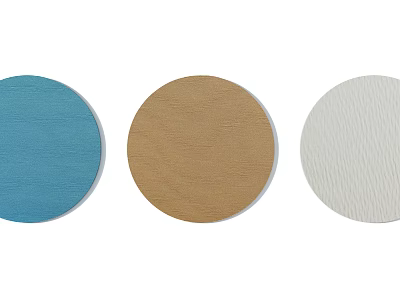 Round Carpets in Blue Brown White with Striped Texture for Home Decor 3d model