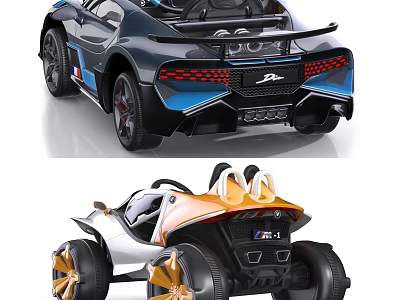 Kids Electric Toy Cars With Stylish Modern Design For Children Playtime 3d model