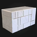Natural Stone And Wood Cube Design With Interlocking Marble Blocks Texture