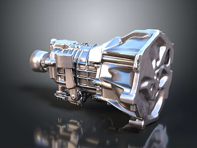 Industrial Metal Mechanical Equipment With Shiny Surface And Complex Gear Components 3d model