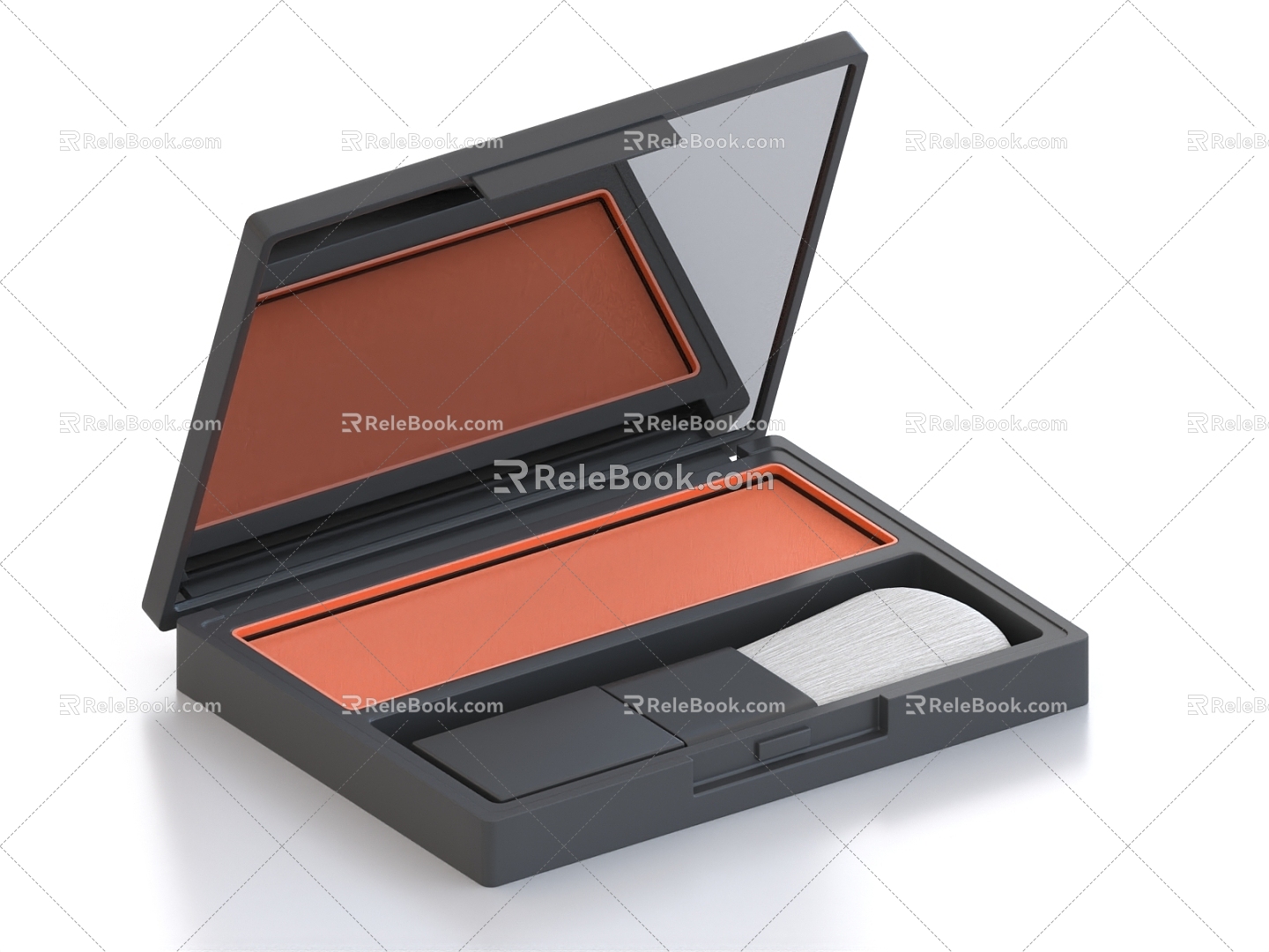 Cosmetic makeup box makeup mirror blush powder 3d model