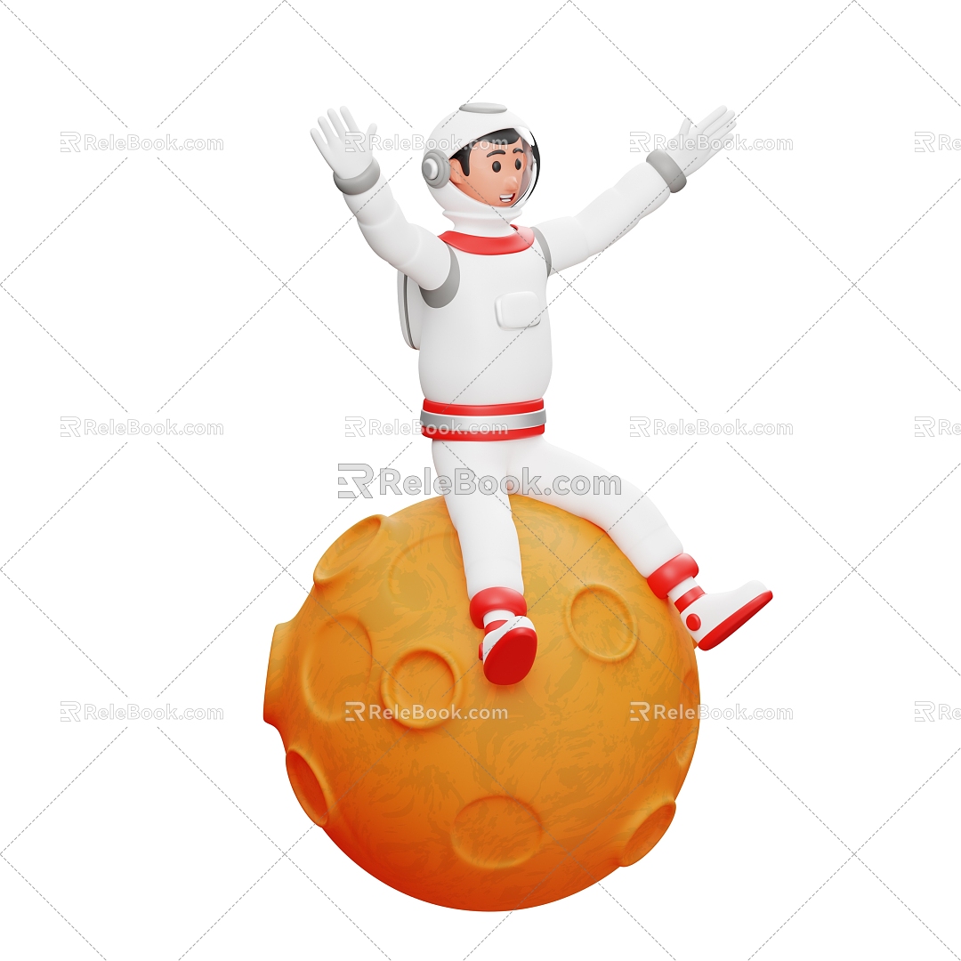 Astronaut Space Worker Aeronaut Cartoon Astronaut 3d model