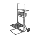 Stainless Steel Multi Tier Utility Cart With Wheels For Storage And Transport