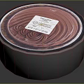 Creamy Chocolate Raspberry Ice Cream With All Natural Ingredients In Round Container
