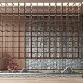 New Chinese landscape sketch landscape partition 3d model