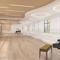 Spacious Fitness Studio With Wooden Floor Natural Light And Dance Practice Space