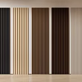 Modern Various Colors Wall Panels With Vertical Stripe Design For Interior Decoration 3d model