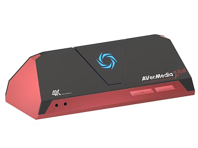 AverMedia Live Gamer Commercial Device With Black Red Design And Blue Logo 3d model