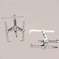 Stainless Steel Adjustable Mechanical Clamp Tool With Screw And Brackets 3d model