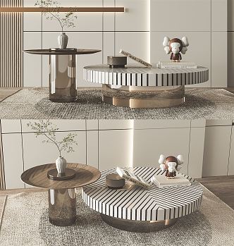 Modern Coffee Table Marble Coffee Table 3d model