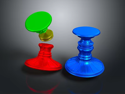 Colorful Hardware Tools With Round Base And Layered Design For Home Improvement 3d model