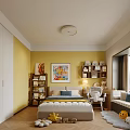 Bright Playful Living Dining Room Interior Design With Cozy Soft Sofas And Cute Interesting Decorations