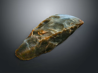 Natural Wooden Stone Slab Featuring Unique Organic Texture And Warm Earthy Color Tones 3d model