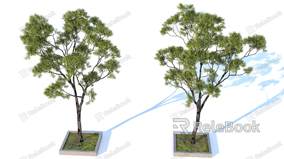 landscape tree tree pool green plant trees model